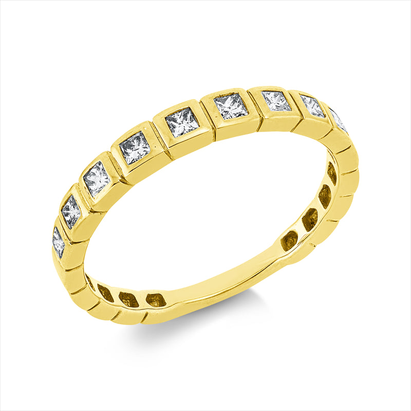 Ring    aus 750/-18 Karat Gelbgold mit 9 Diamanten 0