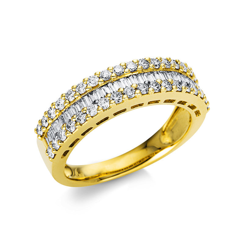 Ring    aus 750/-18 Karat Gelbgold mit 72 Diamanten 0