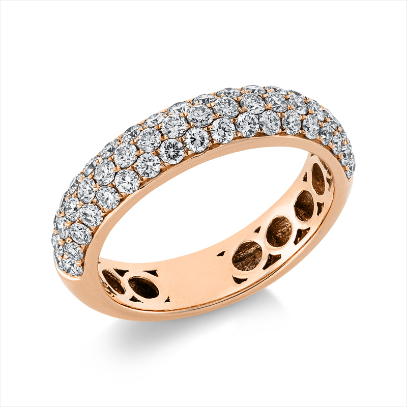 Ring    aus 750/-18 Karat Rotgold mit 55 Diamanten 1