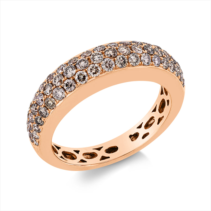 Ring    aus 750/-18 Karat Rotgold mit 61 Diamanten 1