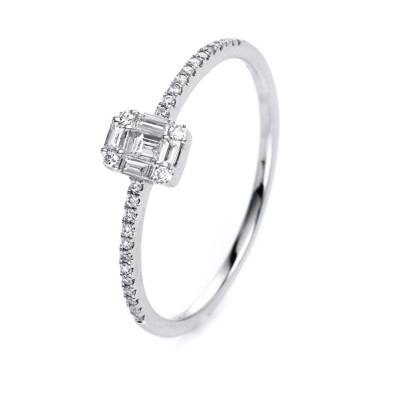 Ring    aus 750/-18 Karat Weißgold mit 33 Diamanten 0