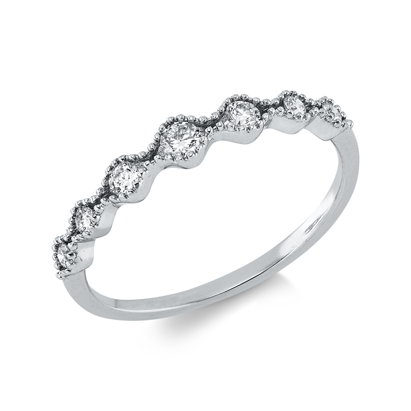 Ring    aus 750/-18 Karat Weißgold mit 7 Diamanten 0