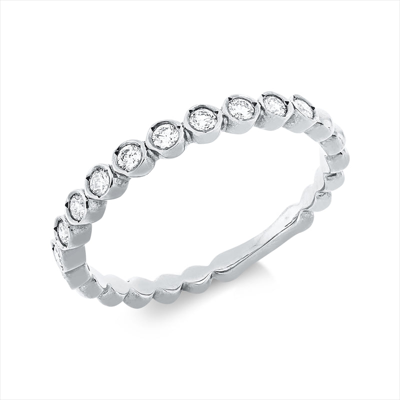 Ring    aus 750/-18 Karat Weißgold mit 11 Diamanten 0