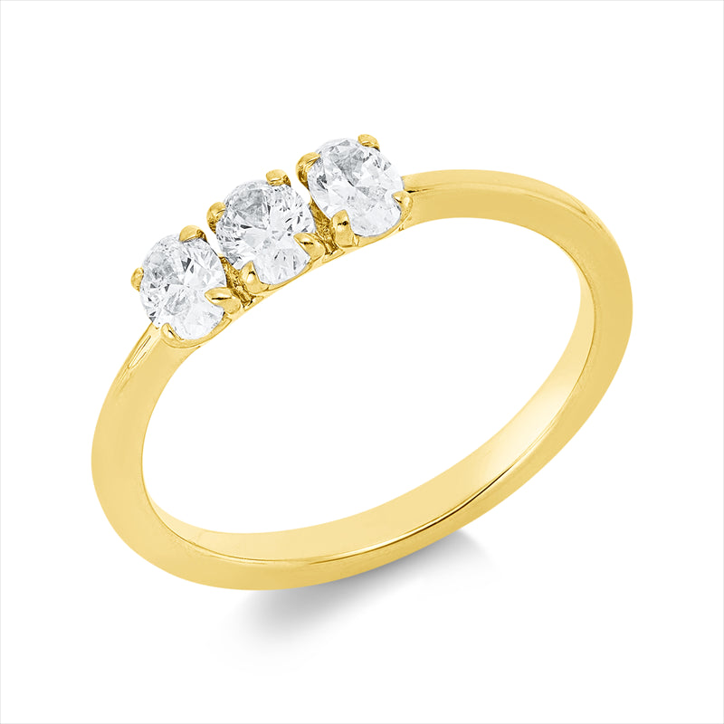 Ring    aus 750/-18 Karat Gelbgold mit 3 Diamanten 0