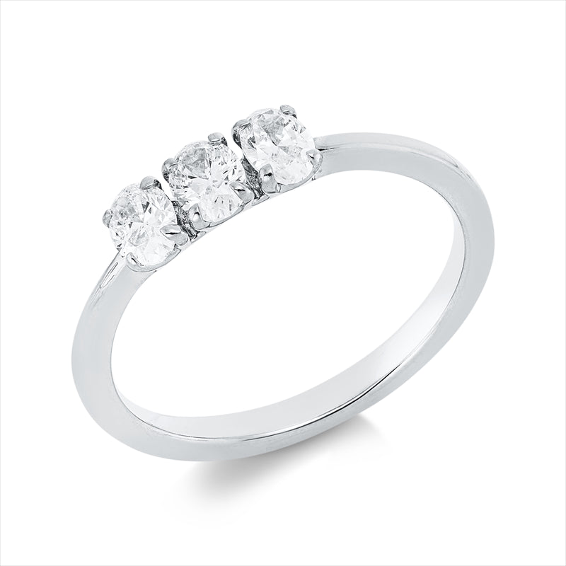 Ring    aus 750/-18 Karat Weißgold mit 3 Diamanten 0