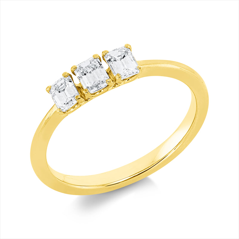 Ring    aus 750/-18 Karat Gelbgold mit 3 Diamanten 0
