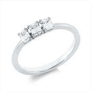 Ring    aus 750/-18 Karat Weißgold mit 3 Diamanten 0