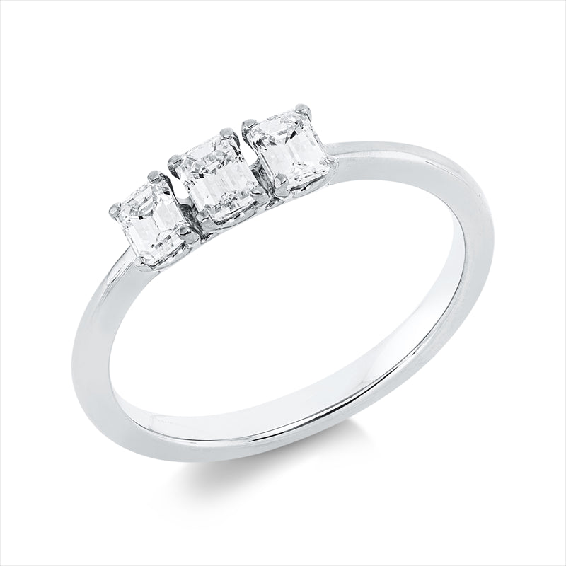 Ring    aus 750/-18 Karat Weißgold mit 3 Diamanten 0