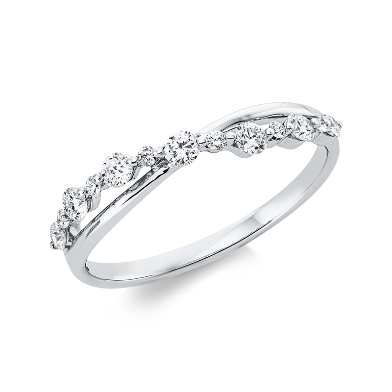 Ring    aus 750/-18 Karat Weißgold mit 13 Diamanten 0