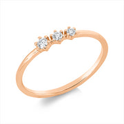 Ring    aus 750/-18 Karat Rotgold mit 3 Diamanten 0