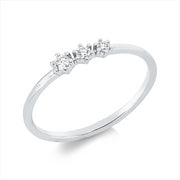 Ring    aus 750/-18 Karat Weißgold mit 3 Diamanten 0