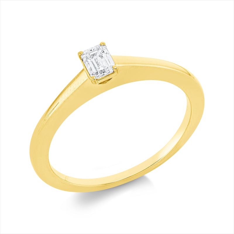 Ring    aus 750/-18 Karat Gelbgold mit 1 Diamant 0