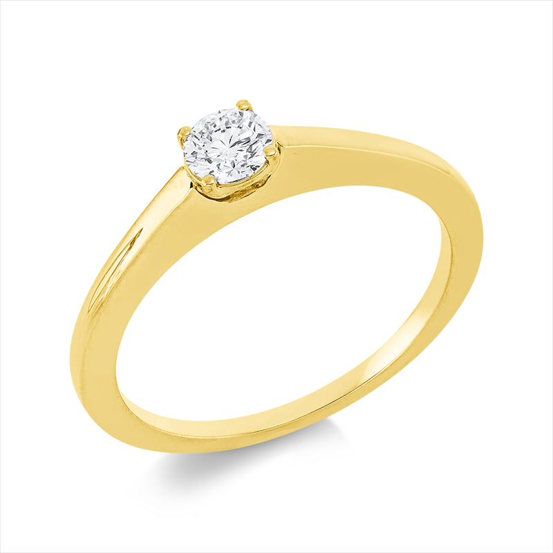 Ring    aus 750/-18 Karat Gelbgold mit 1 Diamant 0