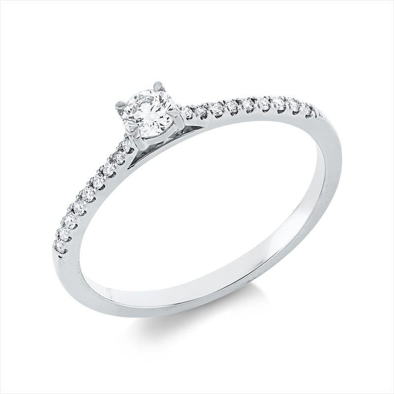 Ring    aus 750/-18 Karat Weißgold mit 19 Diamanten 0