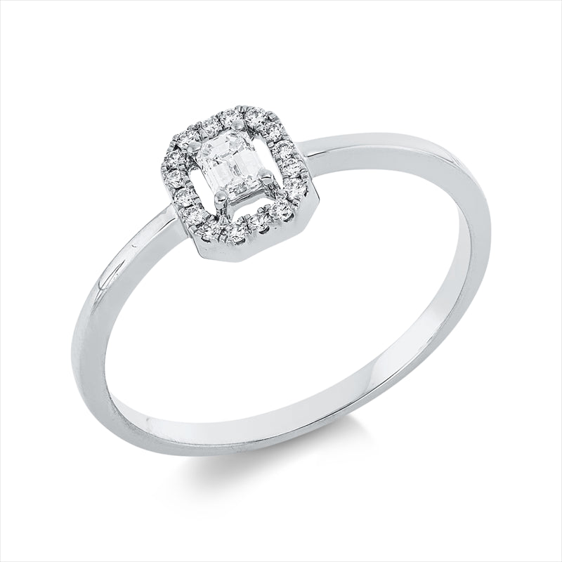 Ring    aus 750/-18 Karat Weißgold mit 17 Diamanten 0