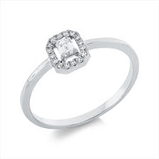 Ring    aus 750/-18 Karat Weißgold mit 17 Diamanten 0