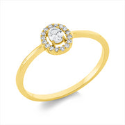 Ring    aus 750/-18 Karat Gelbgold mit 17 Diamanten 0