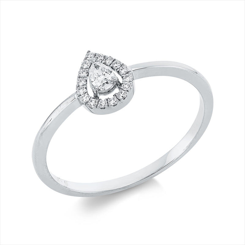 Ring    aus 750/-18 Karat Weißgold mit 17 Diamanten 0