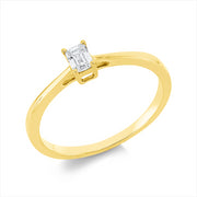 Ring    aus 750/-18 Karat Gelbgold mit 1 Diamant 0
