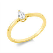 Ring    aus 750/-18 Karat Gelbgold mit 1 Diamant 0