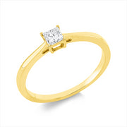 Ring    aus 750/-18 Karat Gelbgold mit 1 Diamant 0