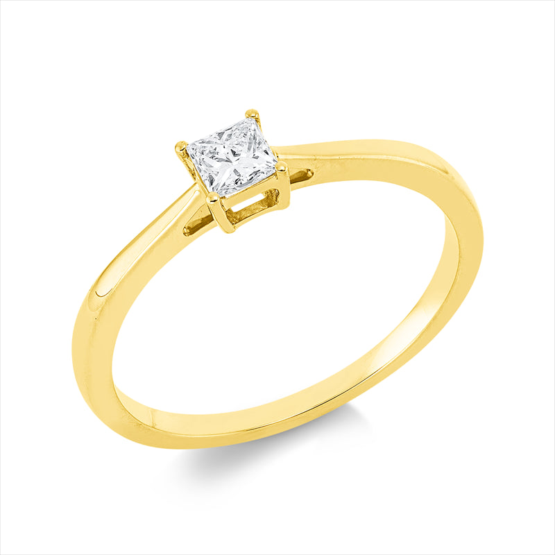 Ring    aus 750/-18 Karat Gelbgold mit 1 Diamant 0