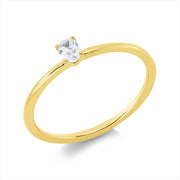 Ring    aus 750/-18 Karat Gelbgold mit 1 Diamant 0