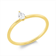 Ring    aus 750/-18 Karat Gelbgold mit 1 Diamant 0