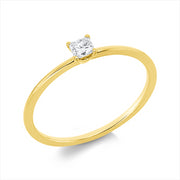 Ring    aus 750/-18 Karat Gelbgold mit 1 Diamant 0