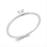 Ring    aus 750/-18 Karat Weißgold mit 1 Diamant 0