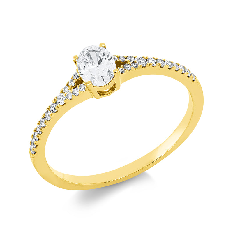 Ring    aus 750/-18 Karat Gelbgold mit 29 Diamanten 0