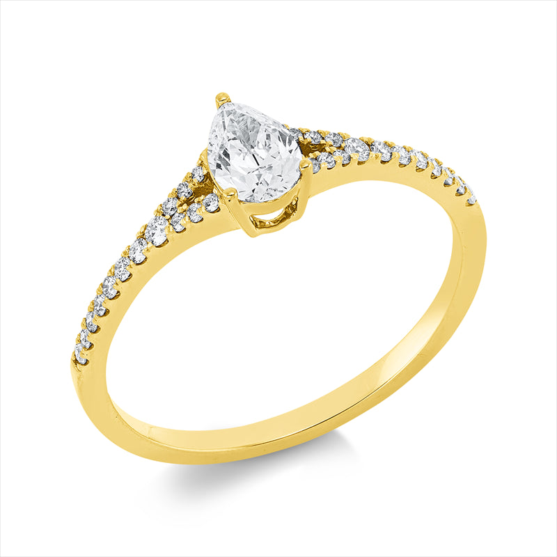 Ring    aus 750/-18 Karat Gelbgold mit 29 Diamanten 0