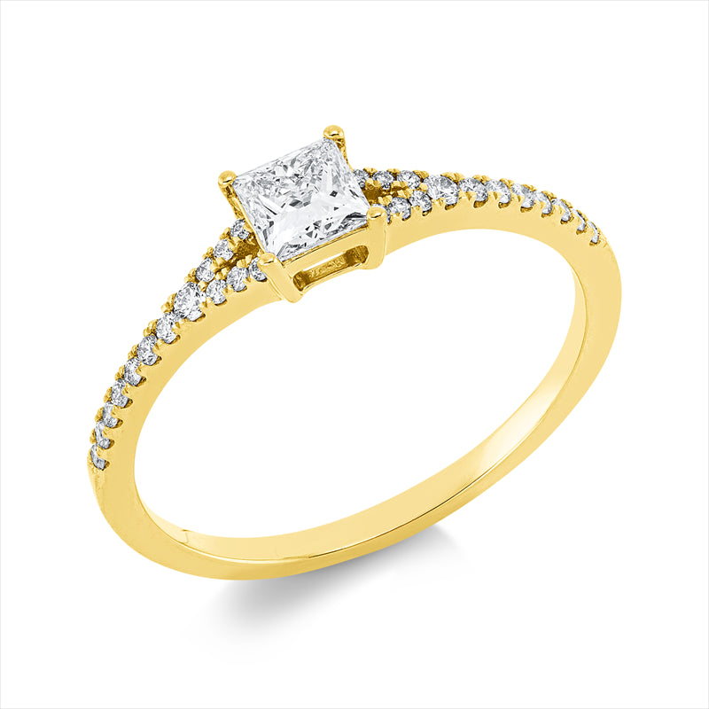Ring    aus 750/-18 Karat Gelbgold mit 29 Diamanten 0