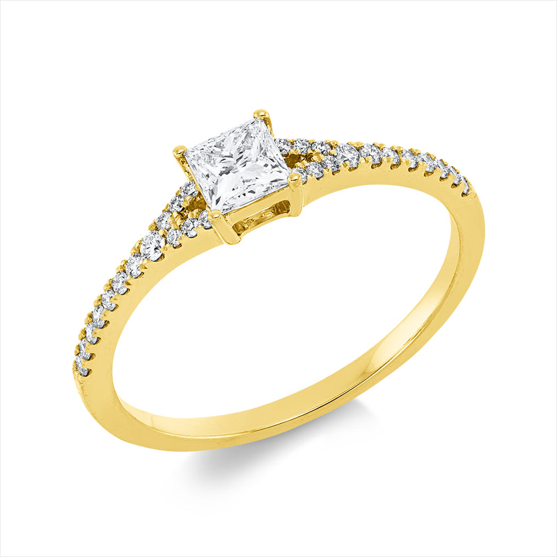 Ring    aus 750/-18 Karat Gelbgold mit 29 Diamanten 0