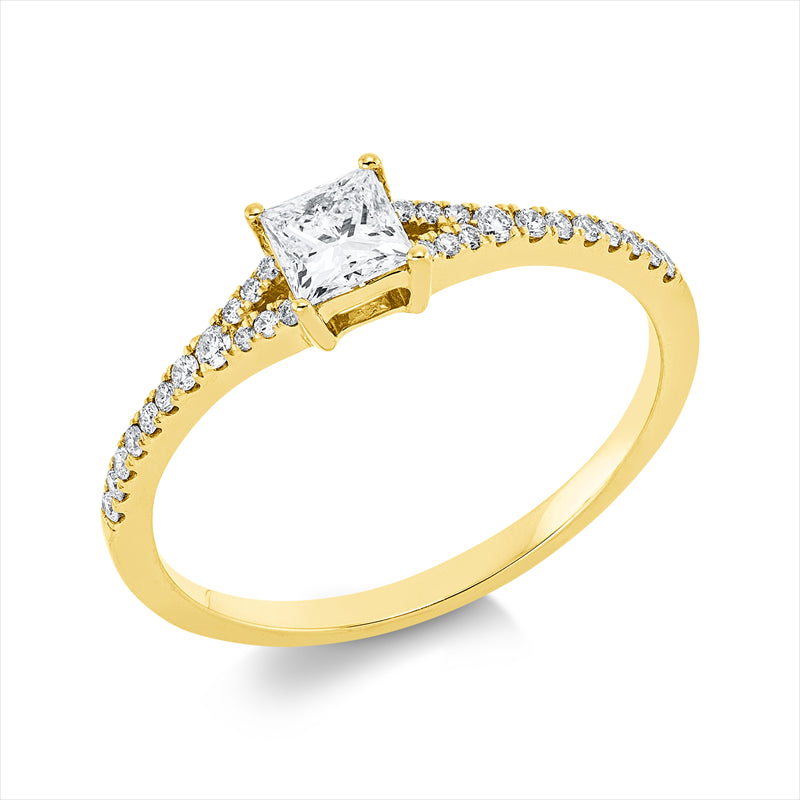 Ring    aus 750/-18 Karat Gelbgold mit 29 Diamanten 0