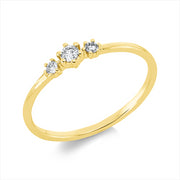 Ring    aus 750/-18 Karat Gelbgold mit 3 Diamanten 0