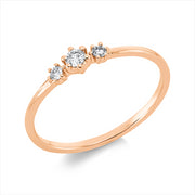 Ring    aus 750/-18 Karat Rotgold mit 3 Diamanten 0