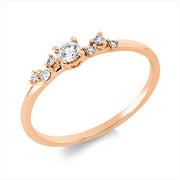 Ring    aus 750/-18 Karat Rotgold mit 7 Diamanten 0