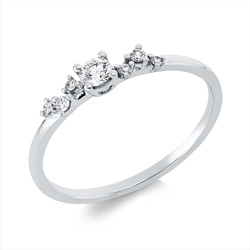 Ring    aus 750/-18 Karat Weißgold mit 7 Diamanten 0