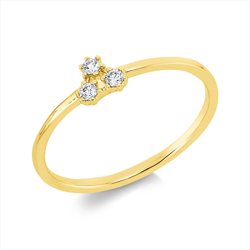 Ring    aus 750/-18 Karat Gelbgold mit 6 Diamanten 0