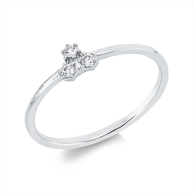 Ring    aus 750/-18 Karat Weißgold mit 3 Diamanten 0