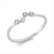 Ring    aus 750/-18 Karat Weißgold mit 4 Diamanten 0