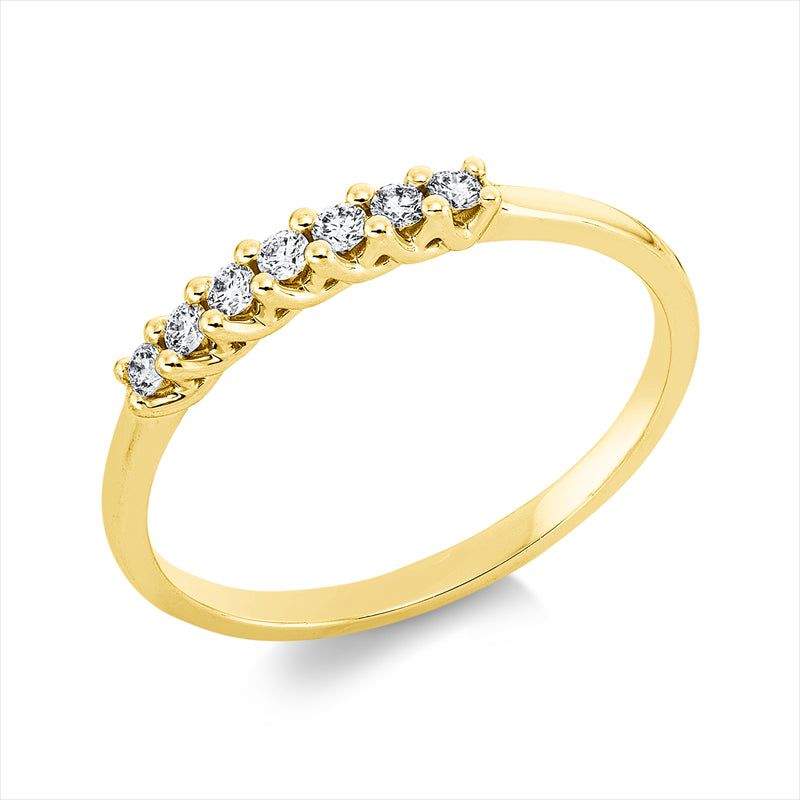 Ring    aus 750/-18 Karat Gelbgold mit 7 Diamanten 0