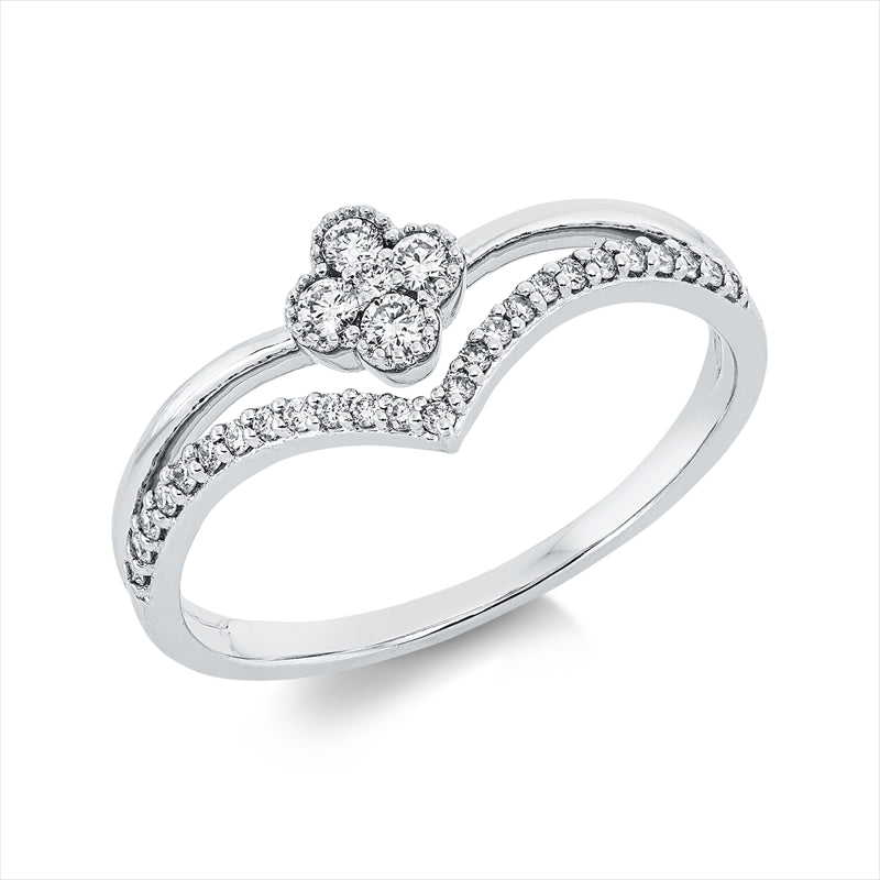 Ring    aus 750/-18 Karat Weißgold mit 30 Diamanten 0