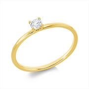 Ring    aus 750/-18 Karat Gelbgold mit 1 Diamant 0