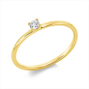 Ring    aus 750/-18 Karat Gelbgold mit 1 Diamant 0