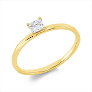 Ring    aus 750/-18 Karat Gelbgold mit 1 Diamant 0