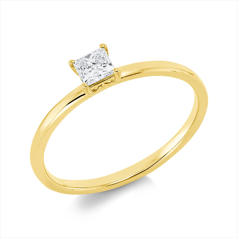 Ring    aus 750/-18 Karat Gelbgold mit 1 Diamant 0