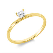 Ring    aus 750/-18 Karat Gelbgold mit 1 Diamant 0