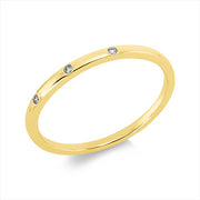 Ring    aus 750/-18 Karat Gelbgold mit 3 Diamanten 0